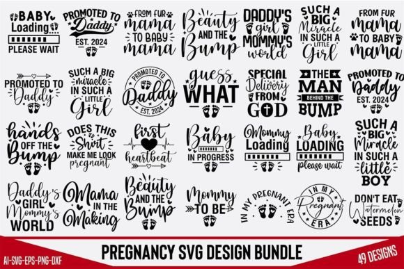 Download Pregnancy SVG Design Bundle - Premium Bundle