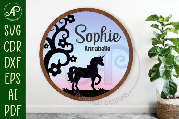 Download Unicorn Layered Personalized Name Sign - Personalized name sign Collection