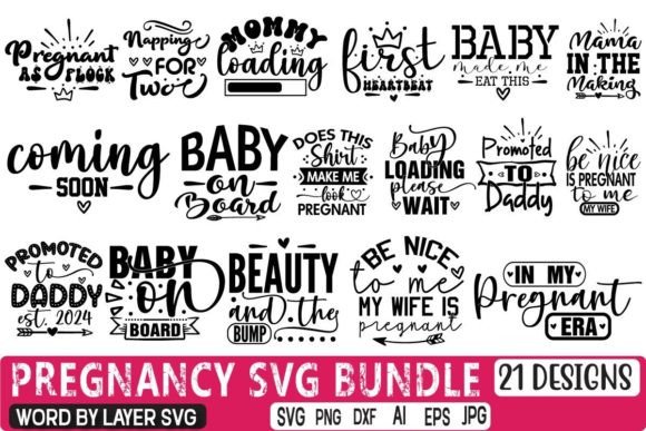 Download Pregnancy SVG Design Bundle Vol.2 - Premium Bundle
